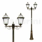 Outdoor lamp with two lights in aluminium made in Italy, Kristel Viadurini