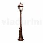 Outdoor lamp post in die-cast aluminium made in Italy, Kristel Viadurini
