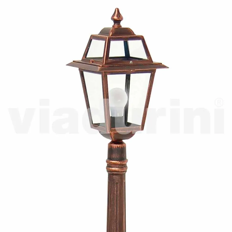 Outdoor lamp post in die-cast aluminium made in Italy, Kristel Viadurini