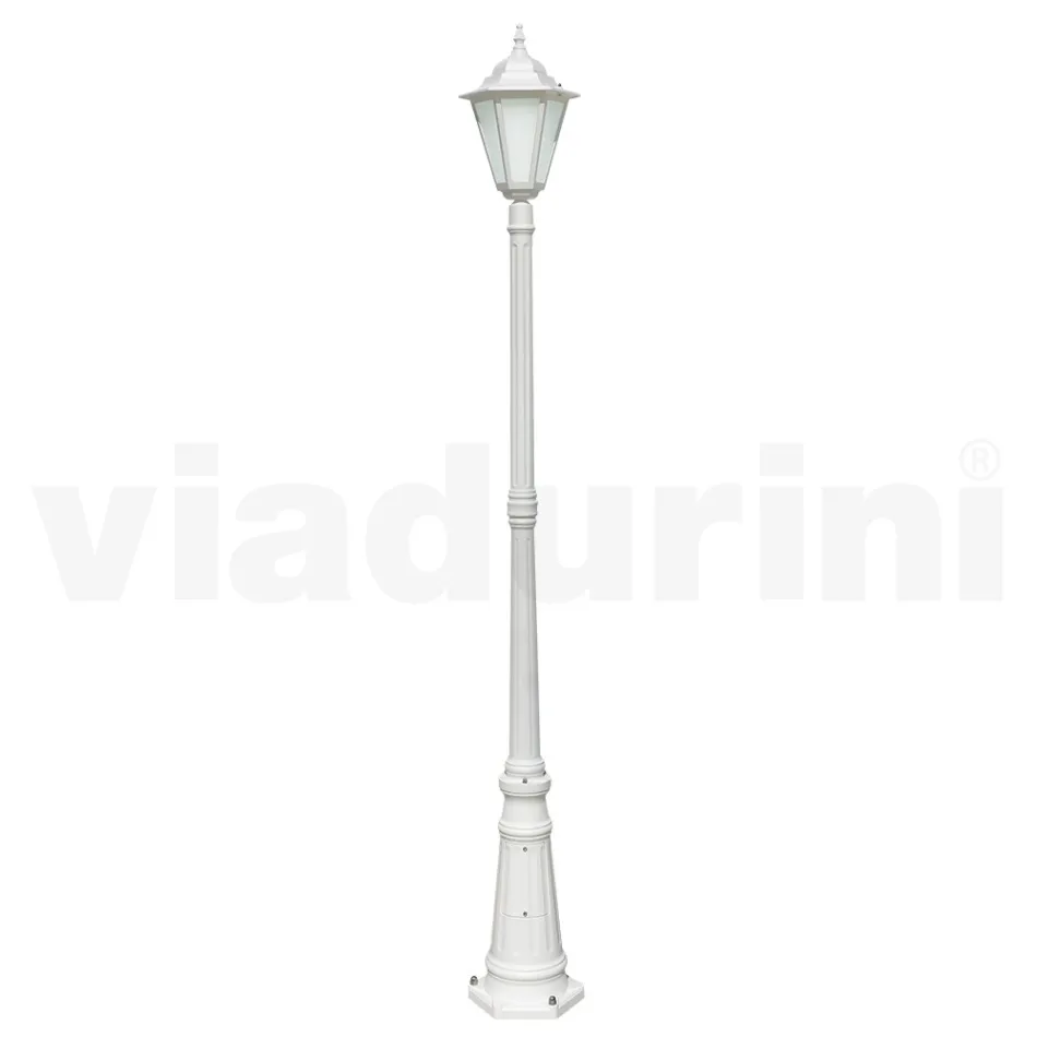 Vintage Outdoor Lamp in White Aluminium Made in Italy - Terella Viadurini