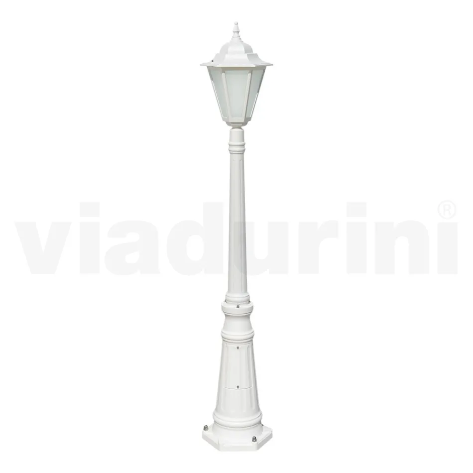 Vintage Outdoor Lamp in White Aluminium Made in Italy - Terella Viadurini