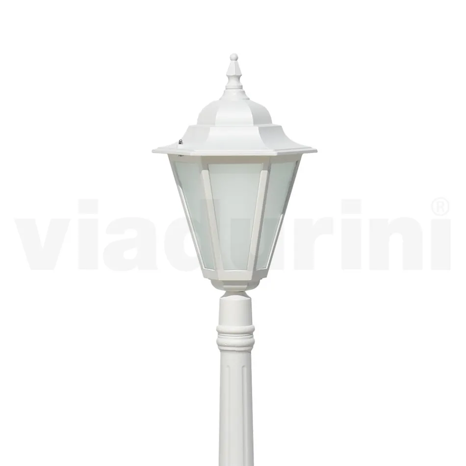 Vintage Outdoor Lamp in White Aluminium Made in Italy - Terella Viadurini