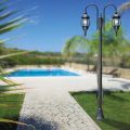 Lamppost Vintage Style 2 Lights in Anthracite Aluminium Made in Italy - Empire