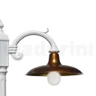 Vintage Style Street Lamp 2 Lights in Aluminium and Brass Made in Italy - Adela Viadurini