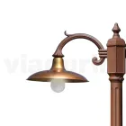 Vintage Style Street Lamp 2 Lights in Aluminium and Brass Made in Italy - Adela Viadurini