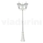 Vintage Style Street Lamp 3 Lights in Aluminium and Glass Made in Italy - Terella Viadurini