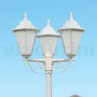 Vintage Style Street Lamp 3 Lights in Aluminium and Glass Made in Italy - Terella Viadurini