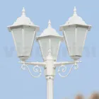 Vintage Style Street Lamp 3 Lights in Aluminium and Glass Made in Italy - Terella Viadurini