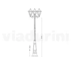 Vintage Style Street Lamp 3 Lights in Aluminium and Glass Made in Italy - Terella Viadurini