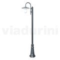 Vintage Style Street Lamp in Anthracite Grey Aluminium Made in Italy - Belen