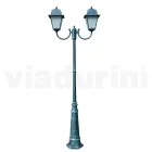 Vintage Lamppost with 2 Lights in Aluminium and Glass Made in Italy - Doroty Viadurini