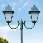 Vintage Lamppost with 2 Lights in Aluminium and Glass Made in Italy - Doroty Viadurini