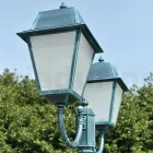 Vintage Lamppost with 2 Lights in Aluminium and Glass Made in Italy - Doroty Viadurini