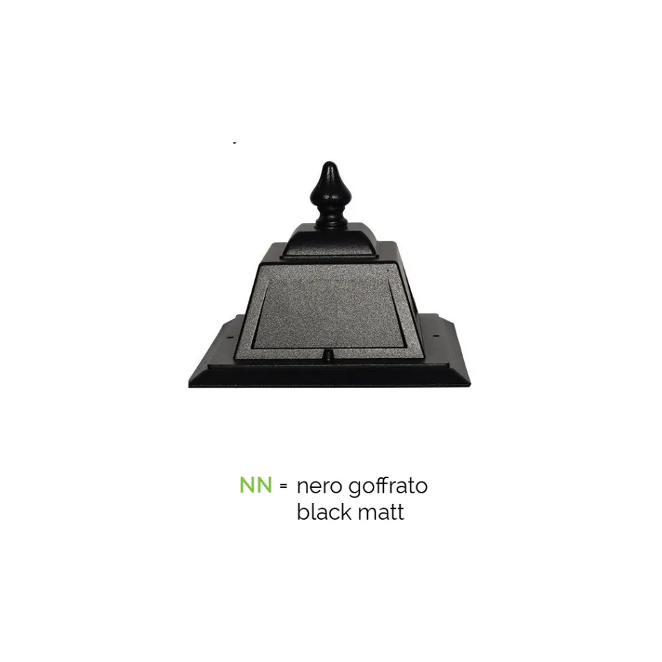 Vintage Lamppost with 2 Lights in Aluminium and Glass Made in Italy - Doroty Viadurini