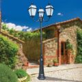 Vintage Lamppost with 3 Lights in Aluminium and Glass Made in Italy - Vivian