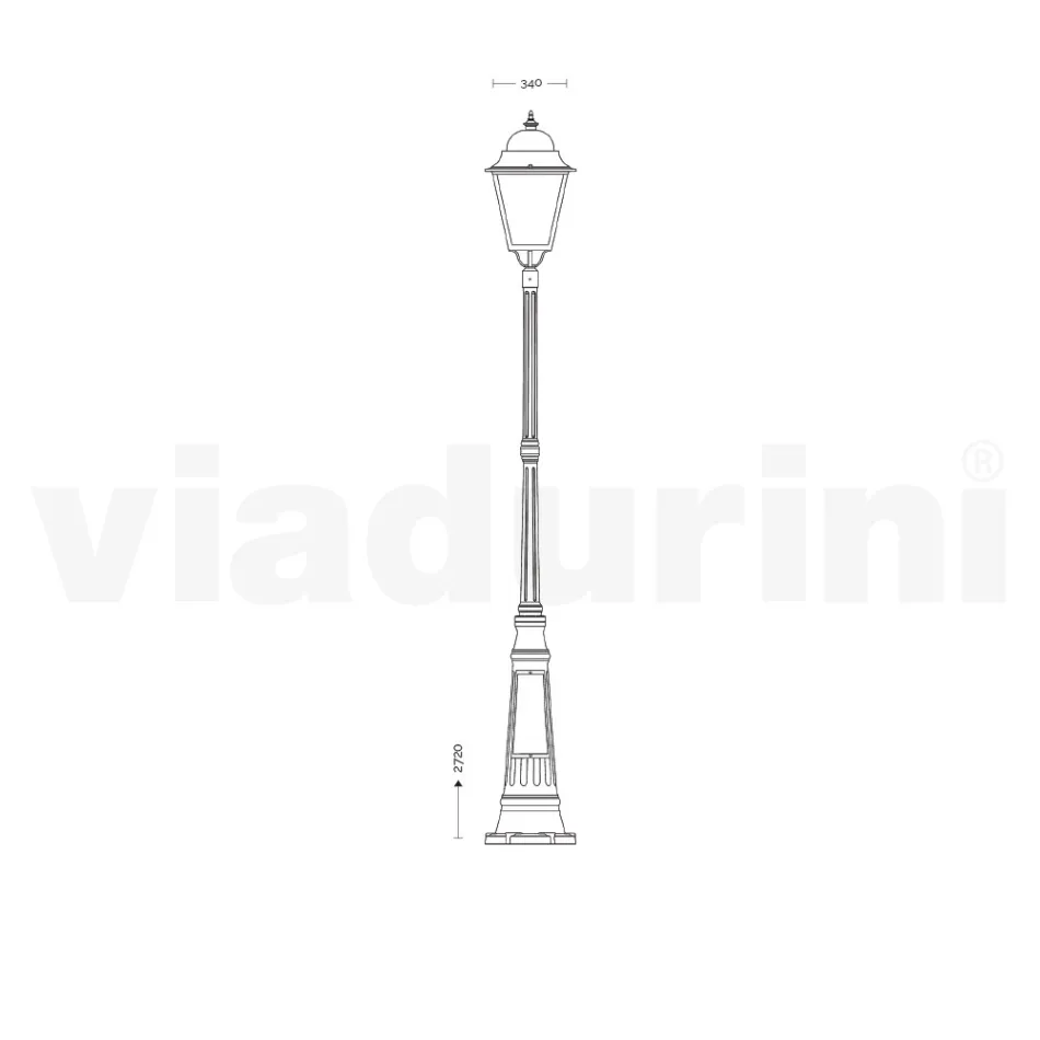 Vintage Outdoor Lamp in Aluminium Made in Italy - Bonaria Viadurini