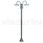 Vintage Garden Lamp 2 Lights in Aluminium Made in Italy - Belen Viadurini