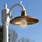 Vintage Lamp in Aluminium with Diffuser in Brass Made in Italy - Adela Viadurini