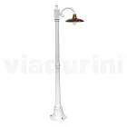 Vintage Lamp in Aluminium with Diffuser in Brass Made in Italy - Adela Viadurini