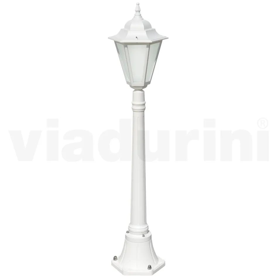 Vintage Outdoor Lamp in White Aluminium Made in Italy - Terella Viadurini