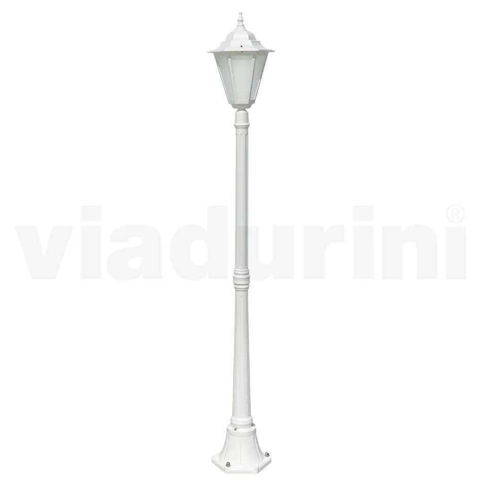 Vintage Outdoor Lamp in White Aluminium Made in Italy - Terella Viadurini