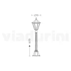 Vintage Outdoor Lamp in White Aluminium Made in Italy - Terella Viadurini