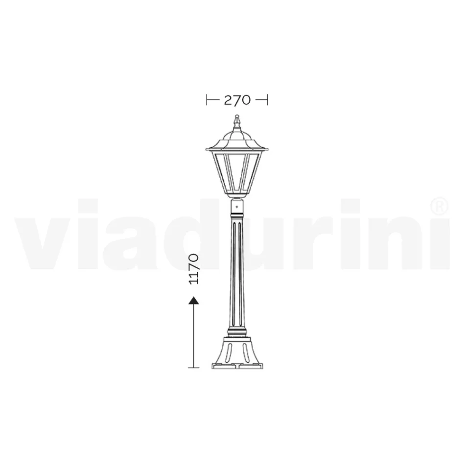 Vintage Outdoor Lamp in White Aluminium Made in Italy - Terella Viadurini