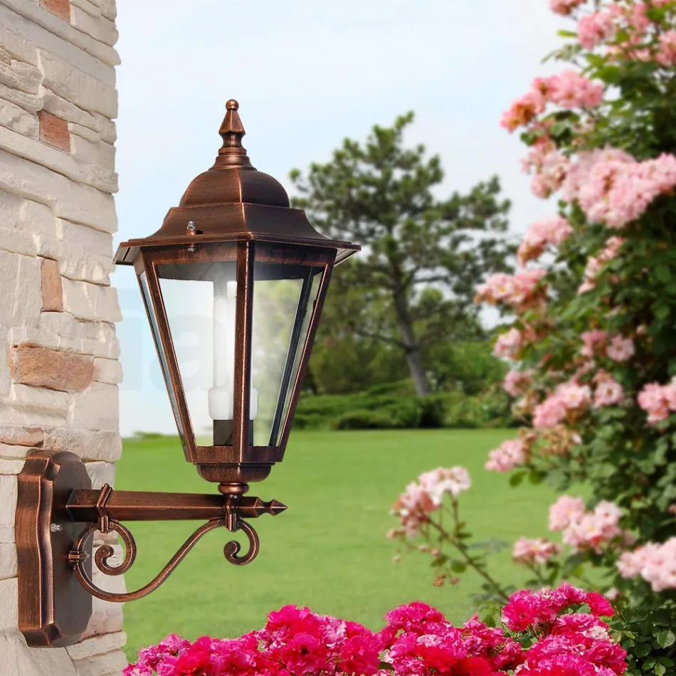 Garden Wall Lantern in Die-Cast Aluminium Made in Italy - Pinako Viadurini