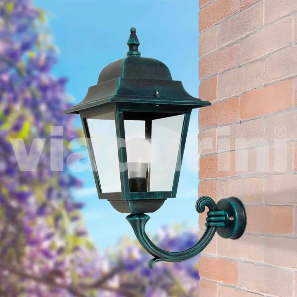 Wall garden aluminium lantern made in Italy, Aquilina Viadurini