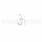 Wall garden aluminium lantern made in Italy, Aquilina Viadurini