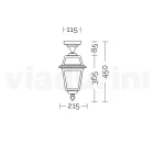 Garden Ceiling Lantern in Anthracite Aluminium and Sandblasted Glass - Elric Viadurini