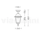 Ceiling Lantern in Die-Cast Aluminium and Glass Diffuser - Scintilla Viadurini