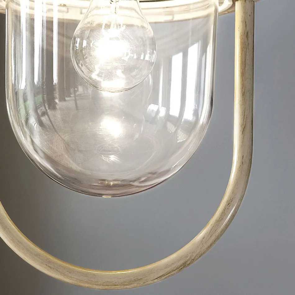 Outdoor Suspension Lantern in Hand Painted Aluminium - Bari Viadurini