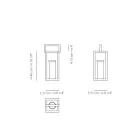 Outdoor Lantern with Black Aluminium Structure Made in Italy - Eve Viadurini