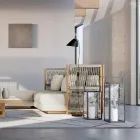 Outdoor Lantern with Black Aluminium Structure Made in Italy - Eve Viadurini