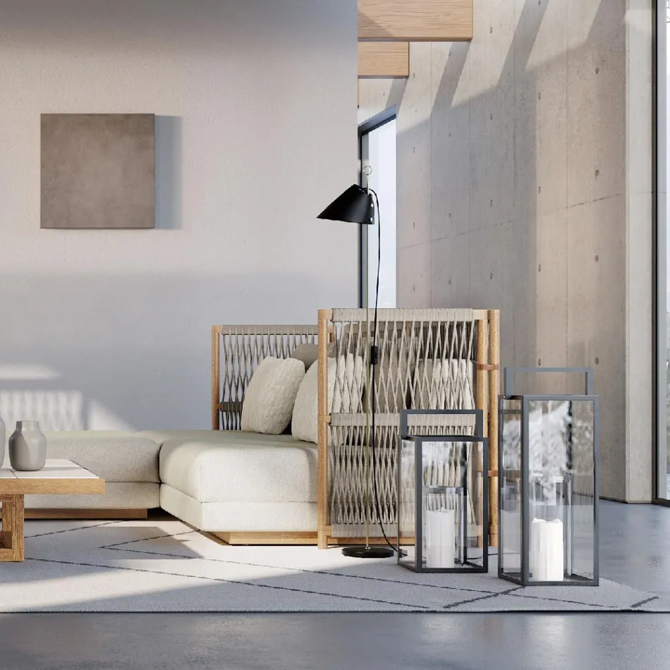 Outdoor Lantern with Black Aluminium Structure Made in Italy - Eve Viadurini