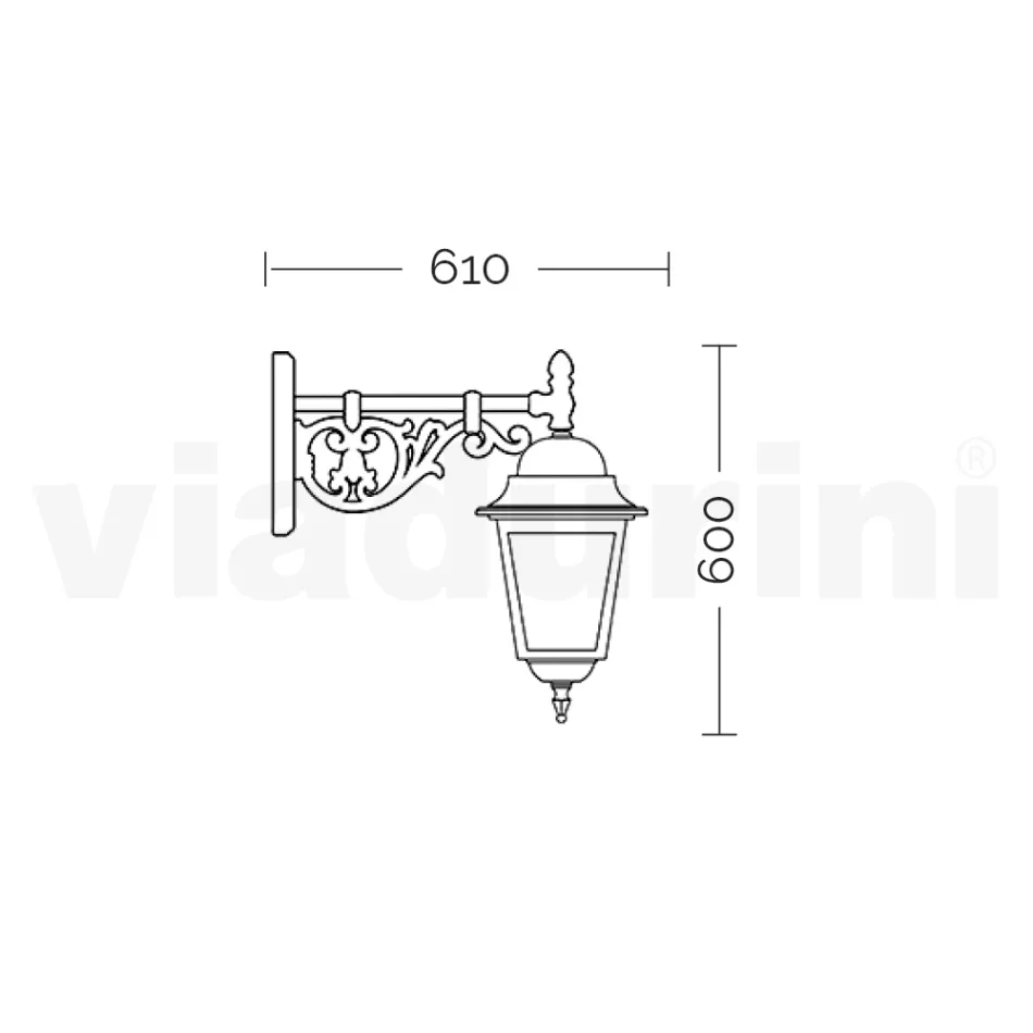Outdoor Lantern in Glass and Aluminium in 5 Different Finishes - Alchemist Viadurini