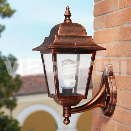 Wall garden aluminium lantern made in Italy, Aquilina Viadurini