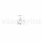 Wall garden aluminium lantern made in Italy, Aquilina Viadurini