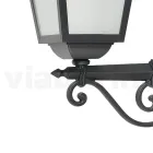 Garden Lantern in Anthracite Aluminium and Sandblasted Glass - Elric Viadurini