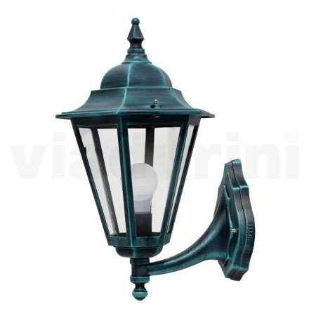 Garden Lantern in Transparent Glass and 5 Aluminium Finishes - Pinako Viadurini