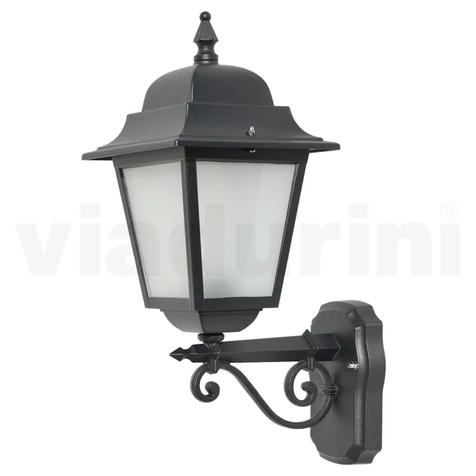 Wall Lantern in Die-Cast Aluminium and Glass Diffuser - Scintilla Viadurini