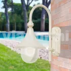 Anusca wall lantern for outdoor use in white aluminium made in Italy Viadurini