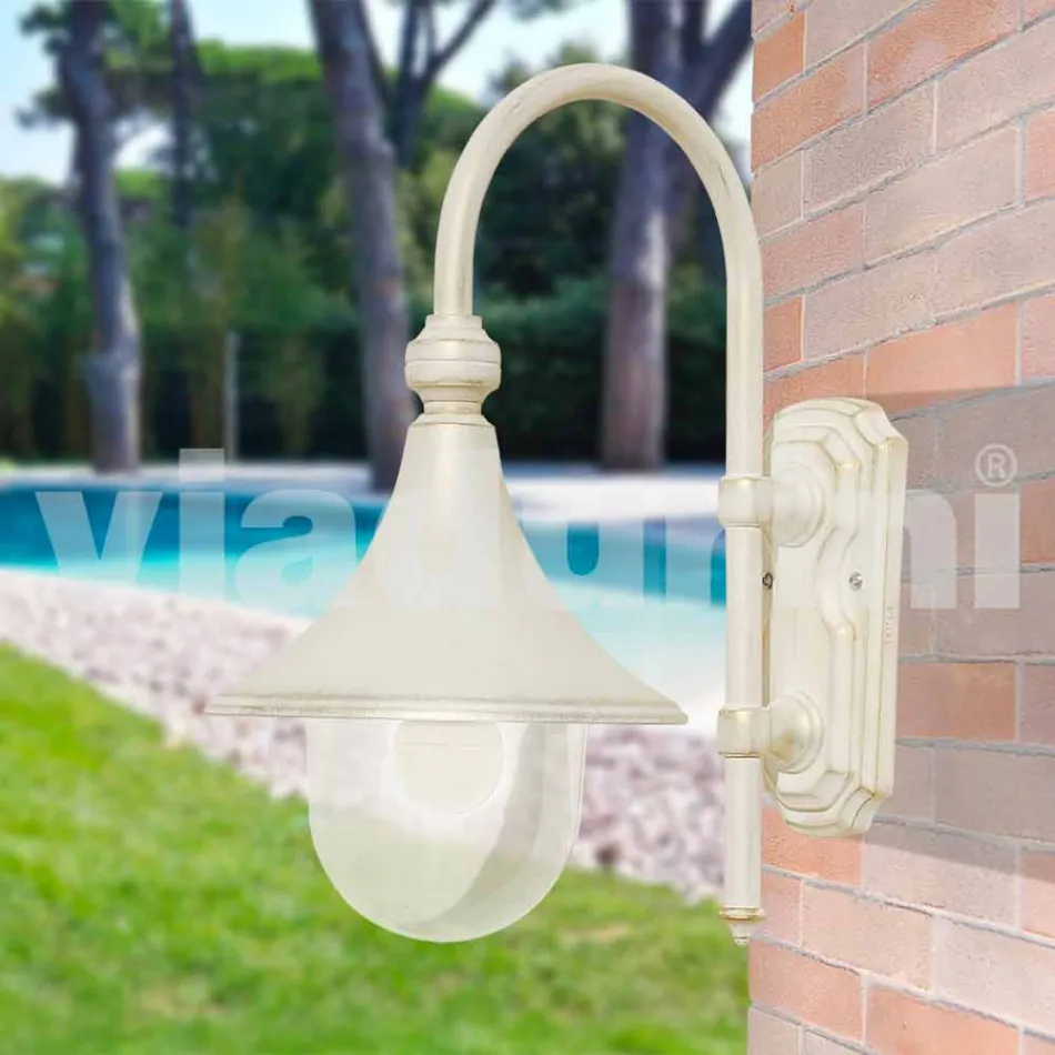 Anusca wall lantern for outdoor use in white aluminium made in Italy Viadurini
