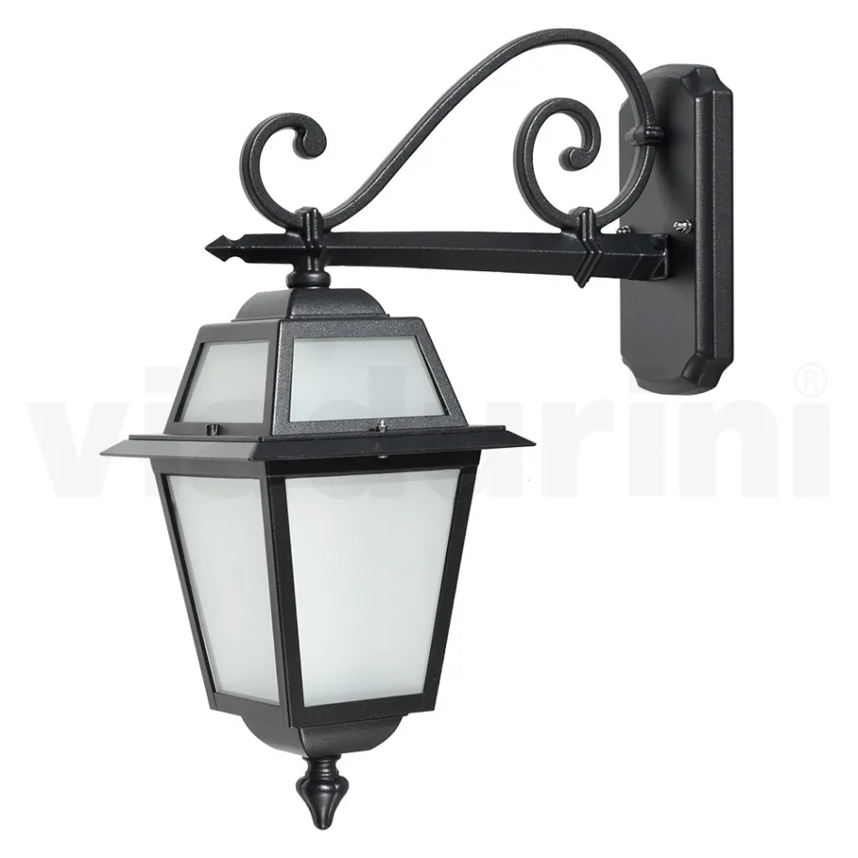 Outdoor Lantern Made of Anthracite Aluminium and Glass Made in Italy - Elric Viadurini