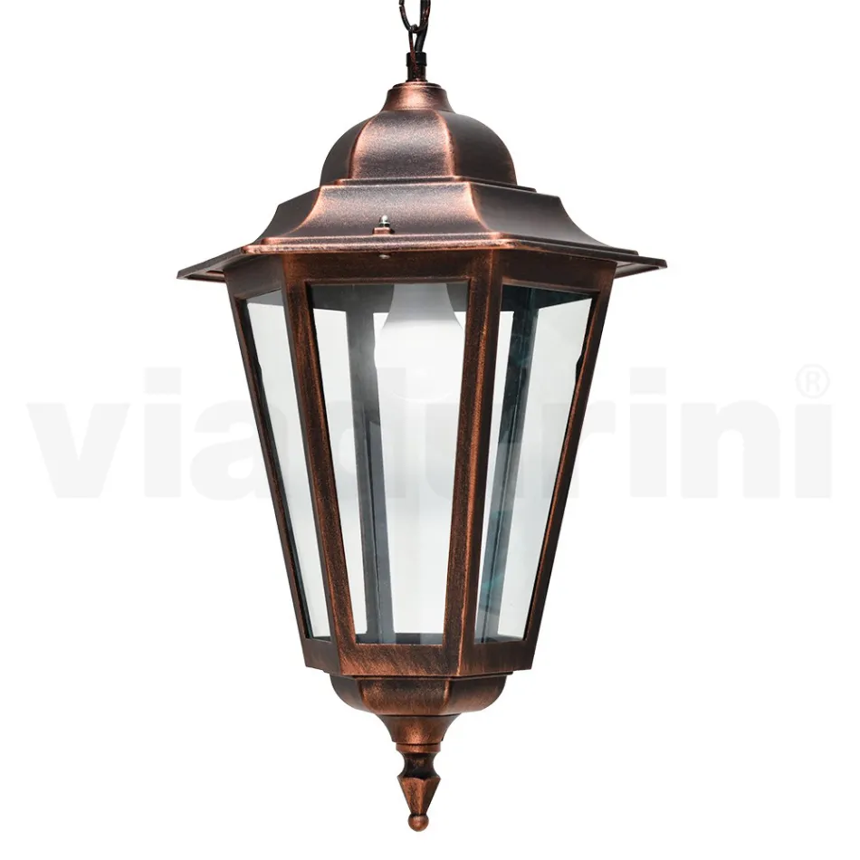 Vintage Style Outdoor Lantern in Aluminium Made in Italy - Janira Viadurini