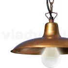 Vintage Outdoor Lantern in Aluminium and Brass Made in Italy - Adela Viadurini