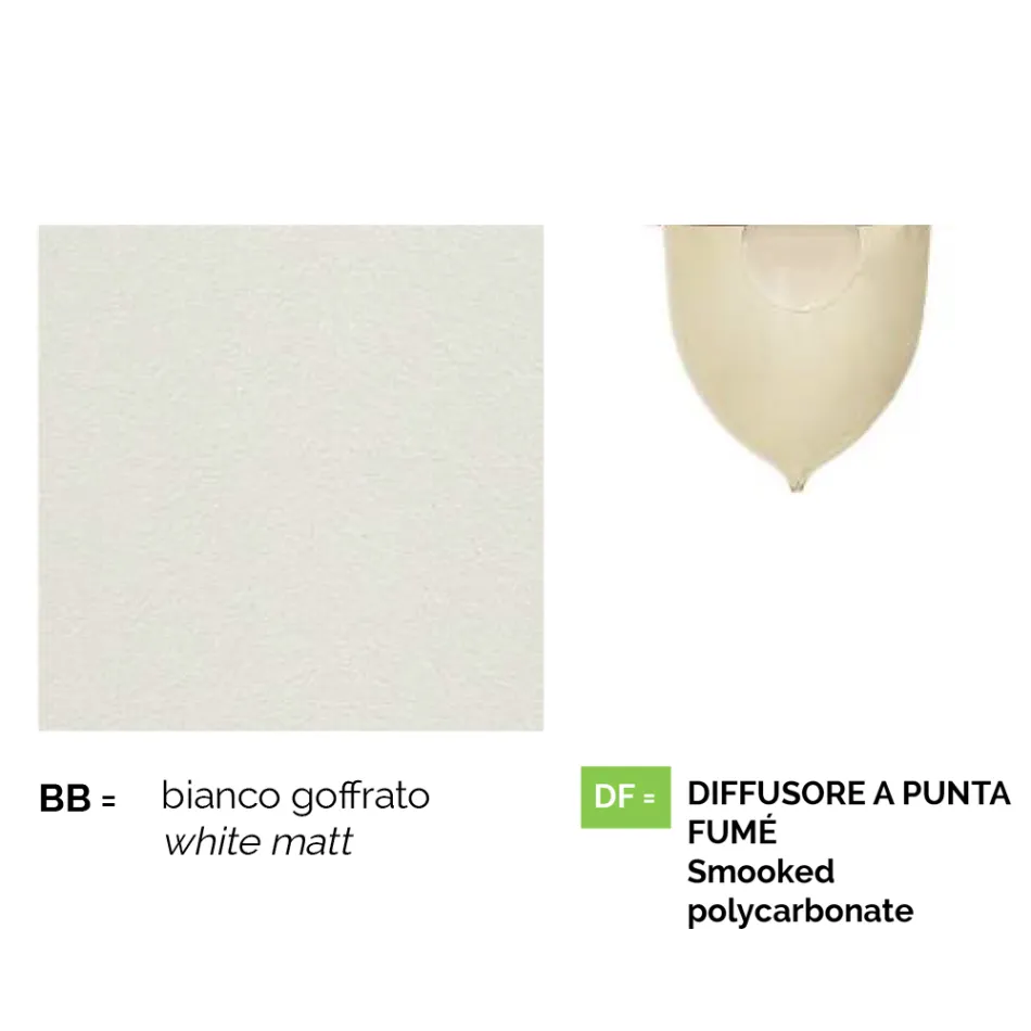 Wall garden lantern in white aluminium made in Italy, Anusca Viadurini