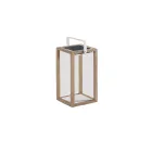 Outdoor Solar Lantern with Painted Aluminium or Teak Structure - Greg Viadurini