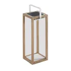 Outdoor Solar Lantern with Painted Aluminium or Teak Structure - Greg Viadurini